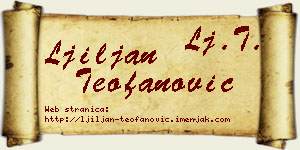 Ljiljan Teofanović vizit kartica